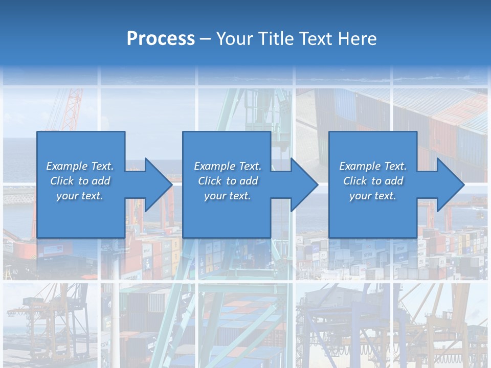 Porteconteneur Portiques Marchandise PowerPoint Template