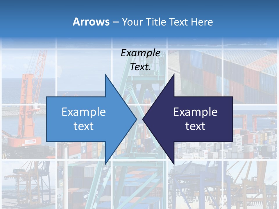 Porteconteneur Portiques Marchandise PowerPoint Template