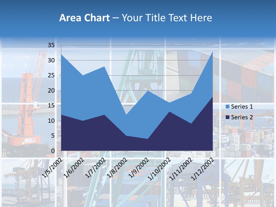 Porteconteneur Portiques Marchandise PowerPoint Template