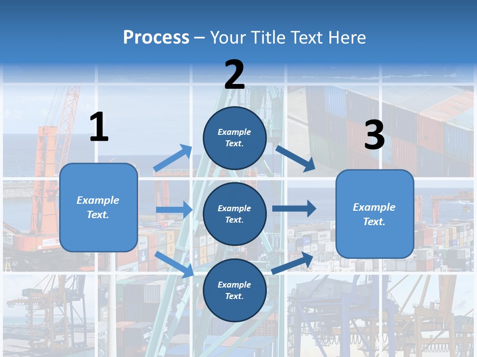 Porteconteneur Portiques Marchandise PowerPoint Template