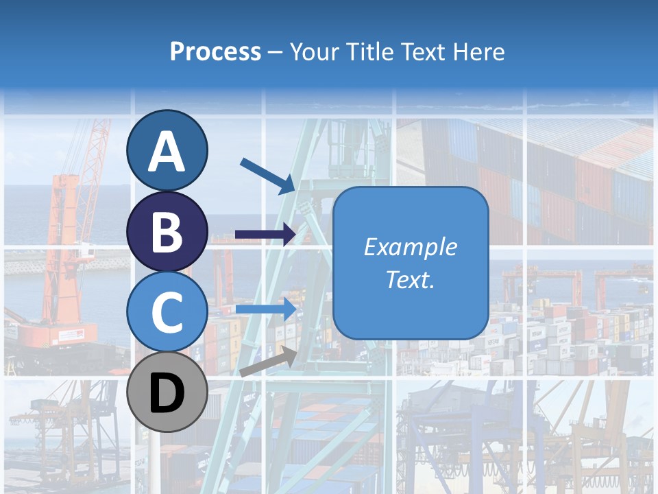 Porteconteneur Portiques Marchandise PowerPoint Template