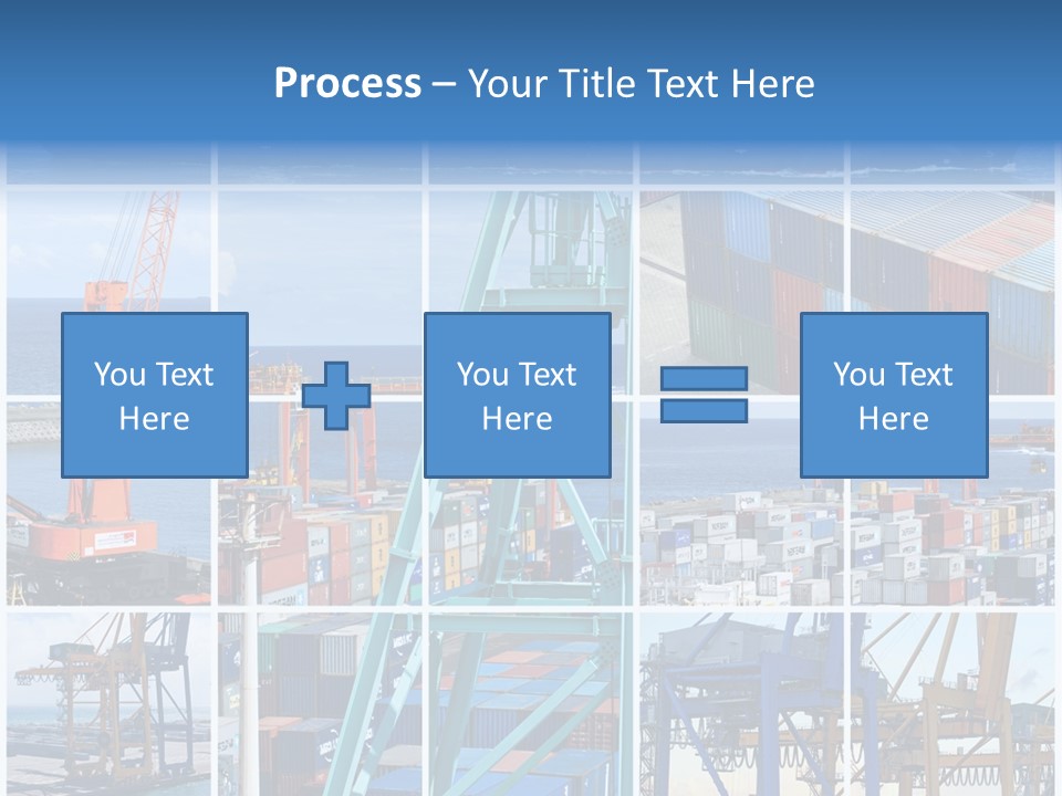 Porteconteneur Portiques Marchandise PowerPoint Template