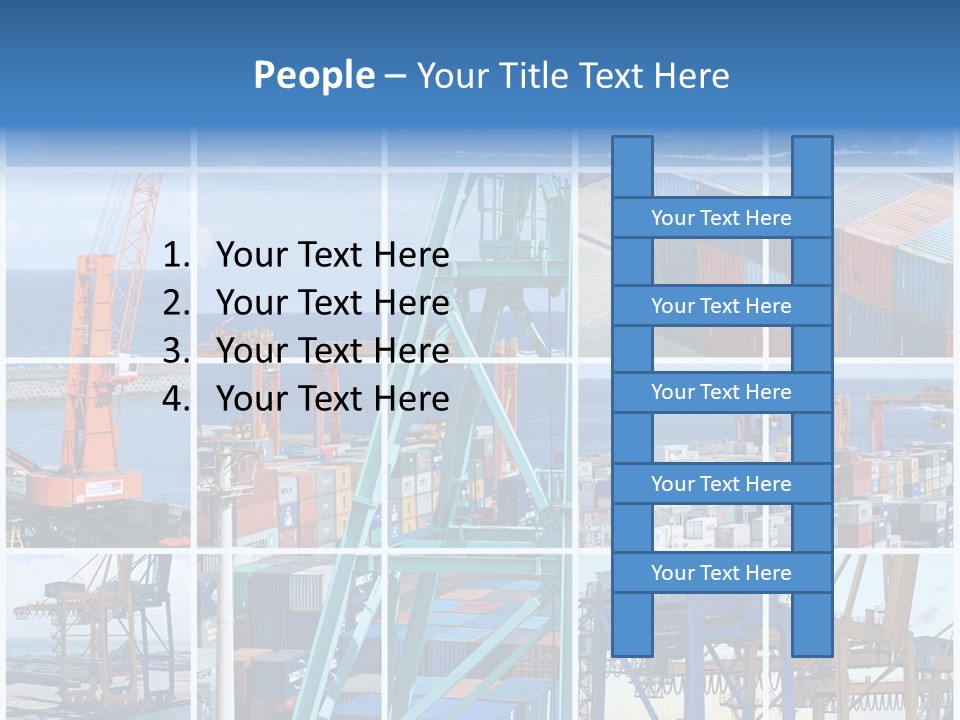 Porteconteneur Portiques Marchandise PowerPoint Template