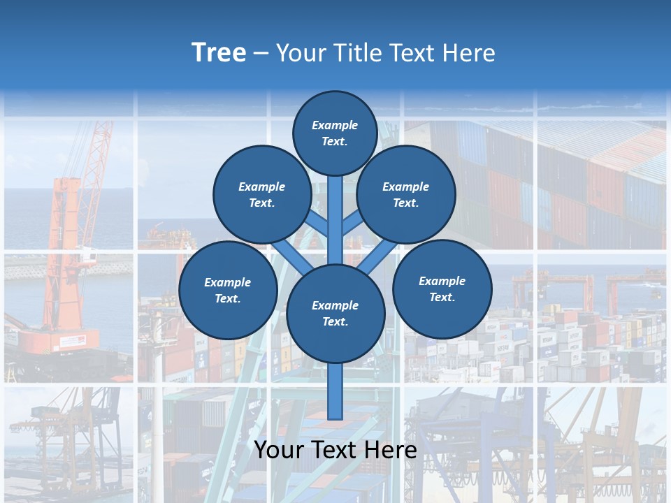 Porteconteneur Portiques Marchandise PowerPoint Template