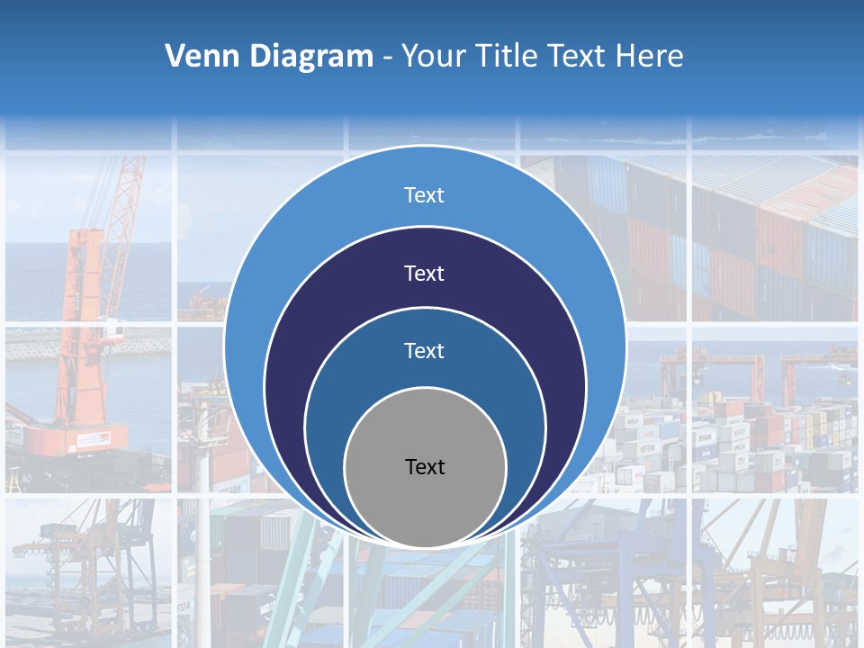 Porteconteneur Portiques Marchandise PowerPoint Template