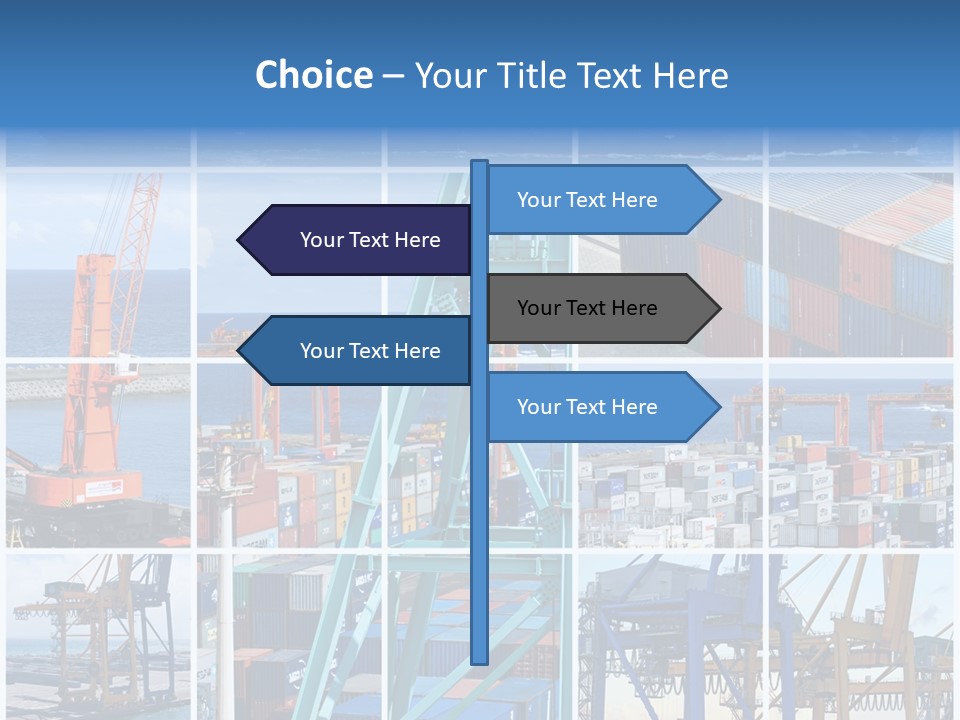 Porteconteneur Portiques Marchandise PowerPoint Template