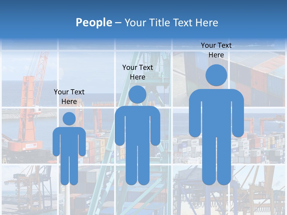 Porteconteneur Portiques Marchandise PowerPoint Template