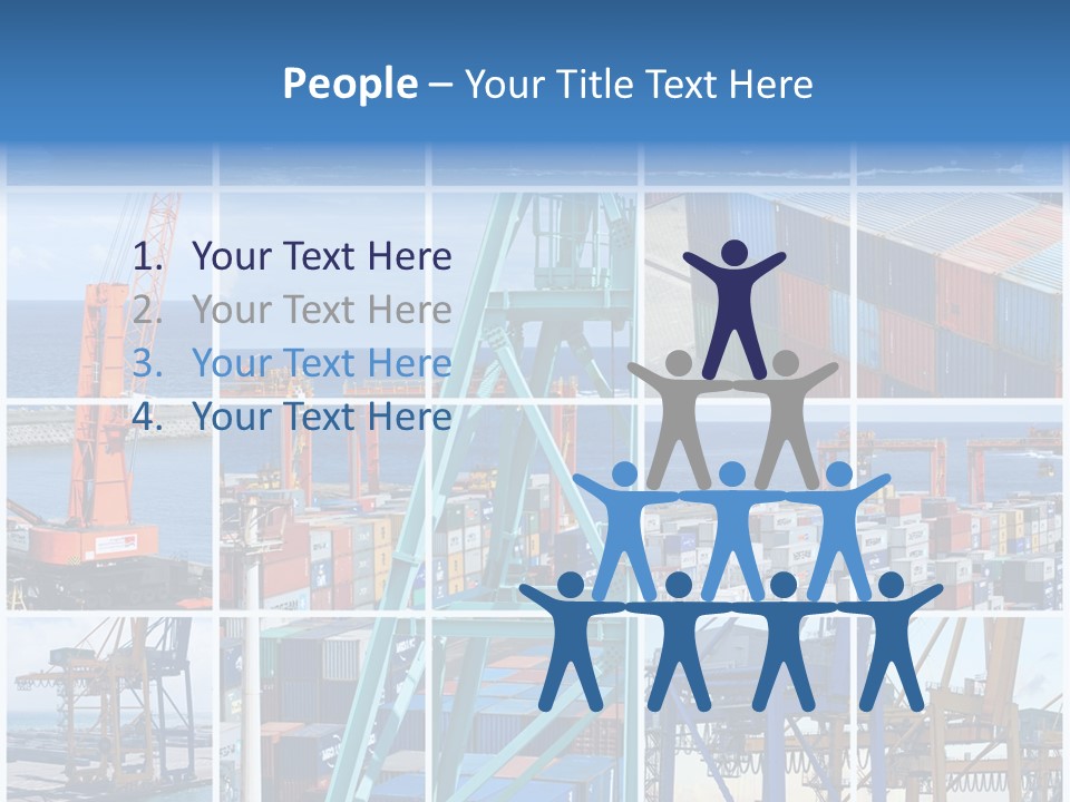 Porteconteneur Portiques Marchandise PowerPoint Template