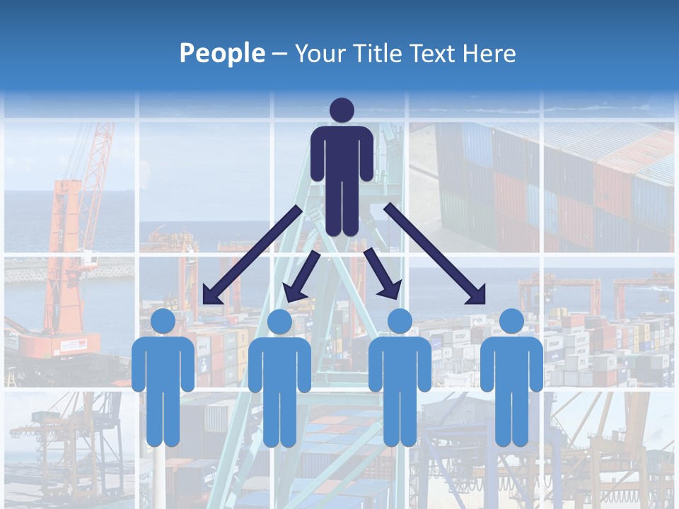 Porteconteneur Portiques Marchandise PowerPoint Template