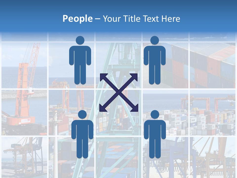 Porteconteneur Portiques Marchandise PowerPoint Template