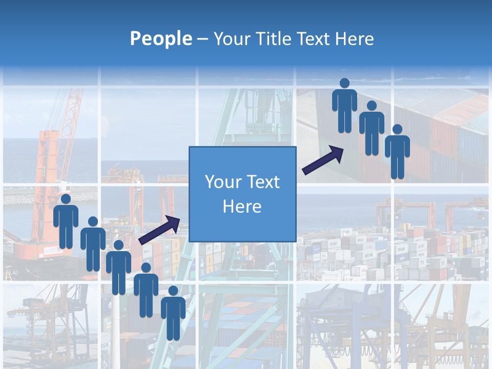 Porteconteneur Portiques Marchandise PowerPoint Template