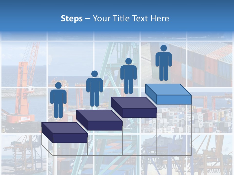 Porteconteneur Portiques Marchandise PowerPoint Template