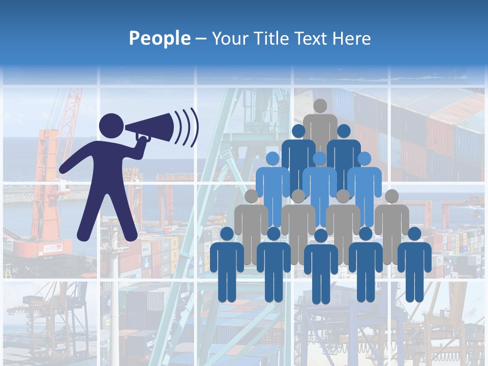 Porteconteneur Portiques Marchandise PowerPoint Template