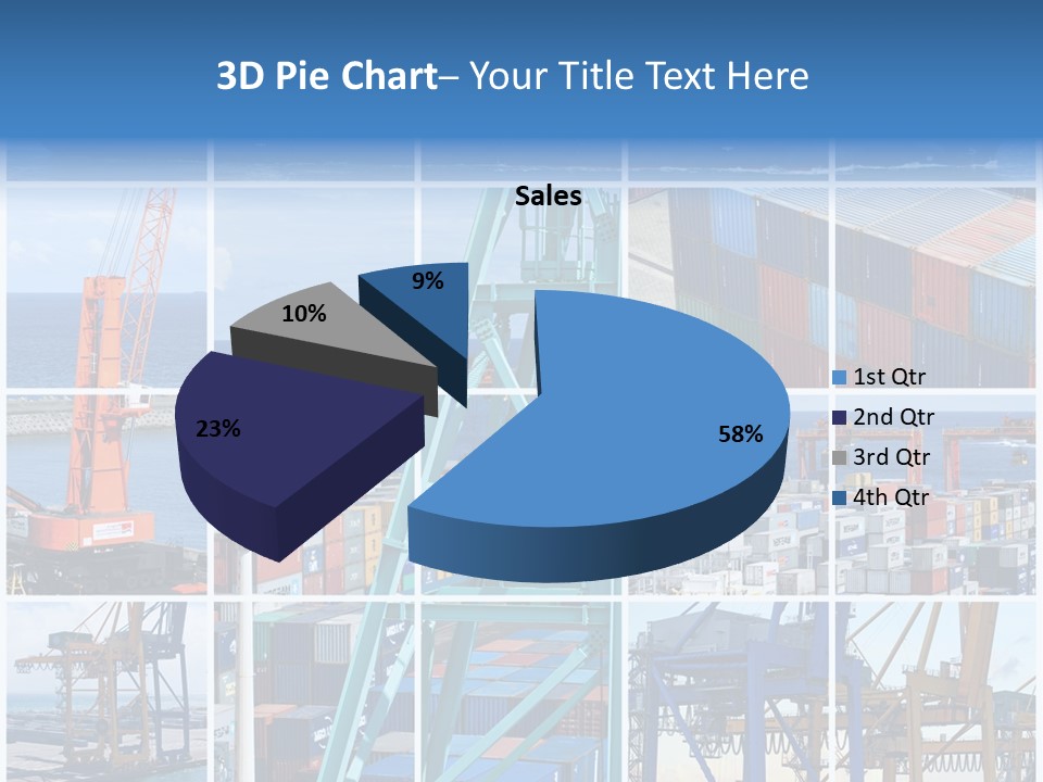 Porteconteneur Portiques Marchandise PowerPoint Template