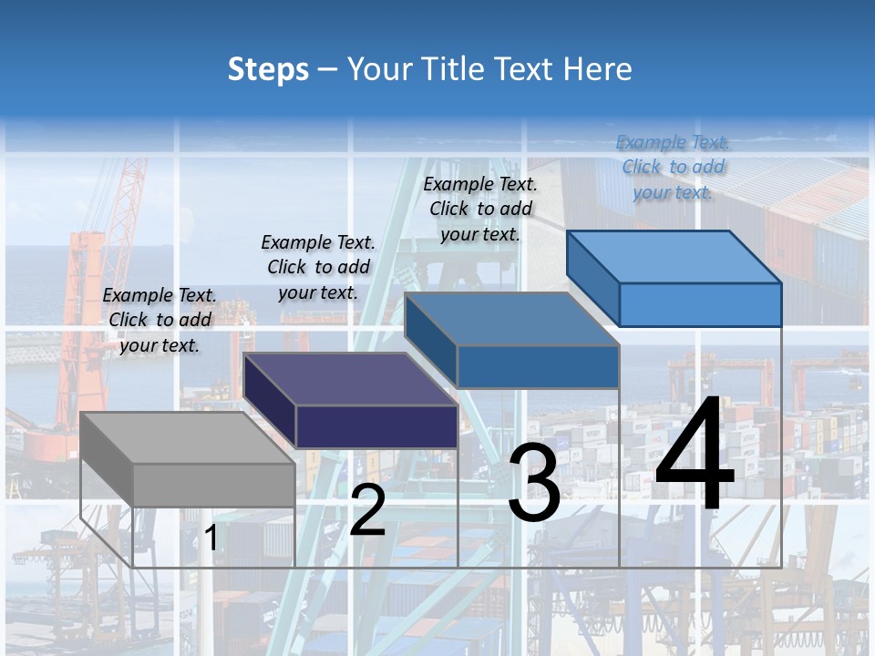 Porteconteneur Portiques Marchandise PowerPoint Template