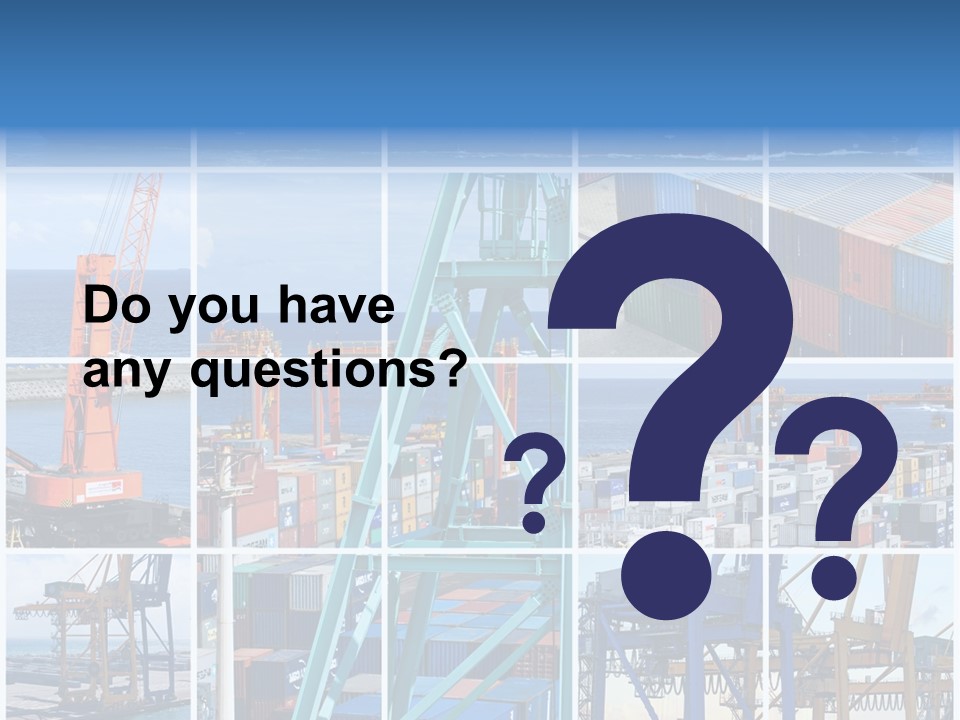 Porteconteneur Portiques Marchandise PowerPoint Template