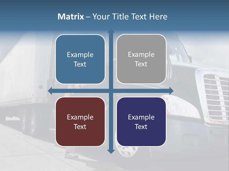 Commercial Cargo Truck Truck PowerPoint Template
