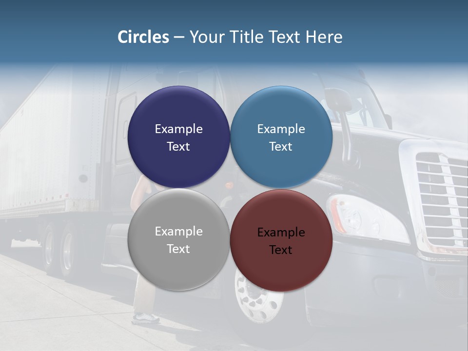 Commercial Cargo Truck Truck PowerPoint Template