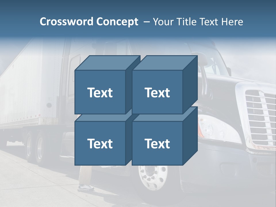 Commercial Cargo Truck Truck PowerPoint Template