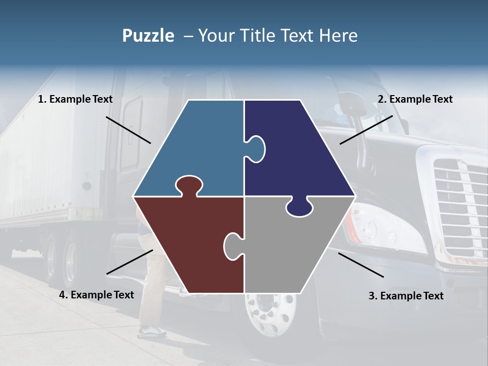 Commercial Cargo Truck Truck PowerPoint Template