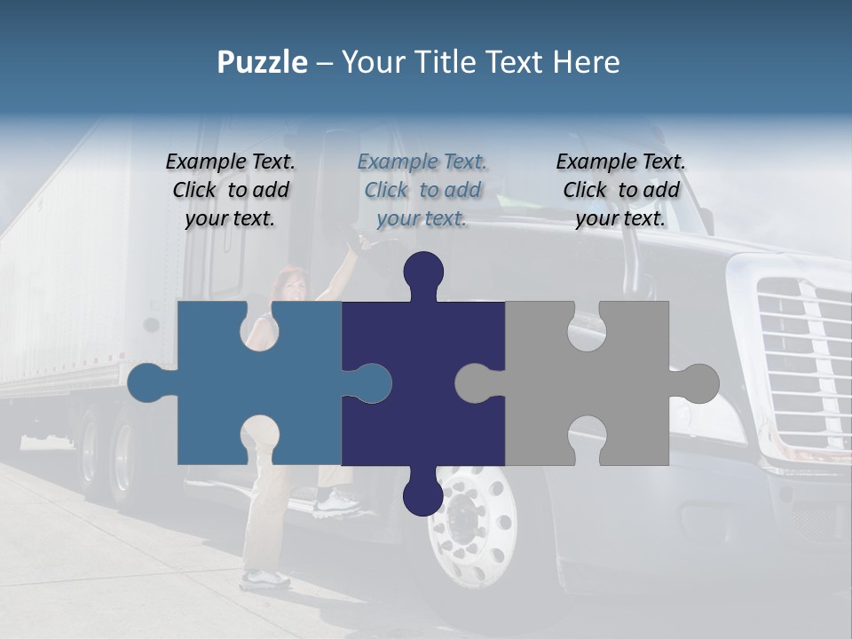 Commercial Cargo Truck Truck PowerPoint Template