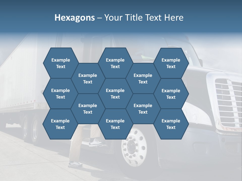 Commercial Cargo Truck Truck PowerPoint Template