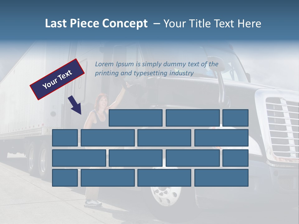 Commercial Cargo Truck Truck PowerPoint Template