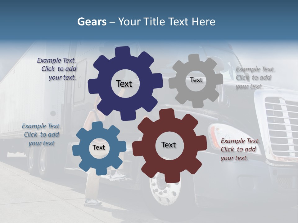 Commercial Cargo Truck Truck PowerPoint Template