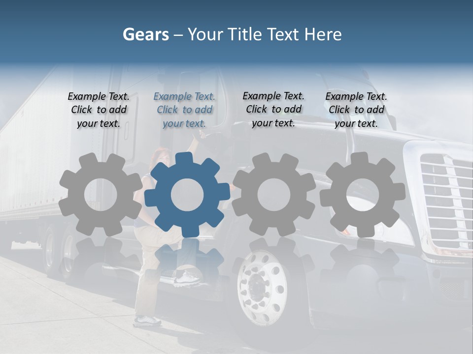 Commercial Cargo Truck Truck PowerPoint Template