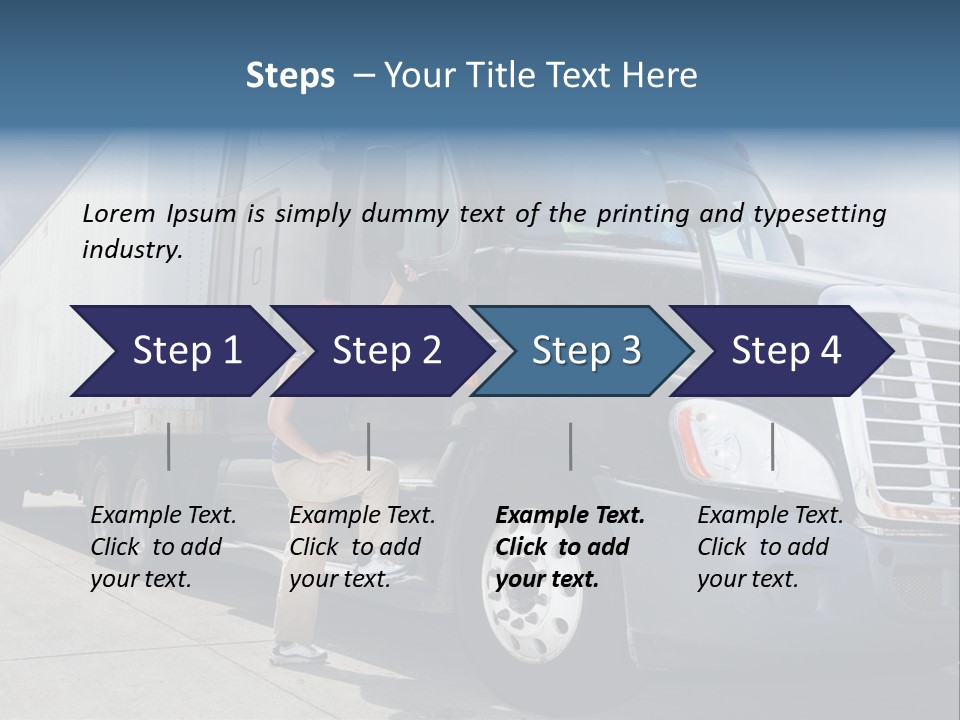 Commercial Cargo Truck Truck PowerPoint Template