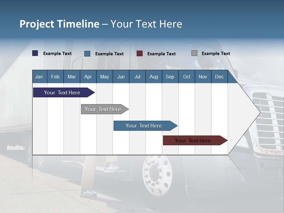 Commercial Cargo Truck Truck PowerPoint Template