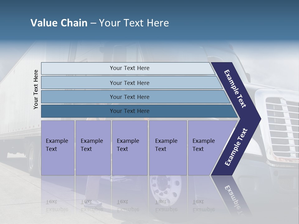 Commercial Cargo Truck Truck PowerPoint Template