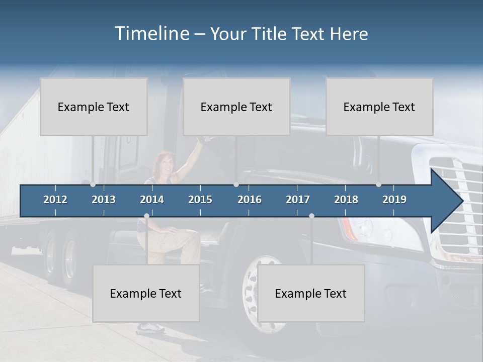 Commercial Cargo Truck Truck PowerPoint Template