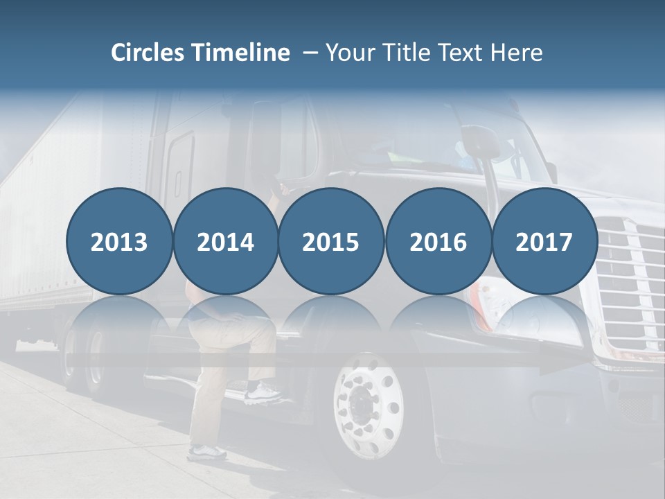 Commercial Cargo Truck Truck PowerPoint Template