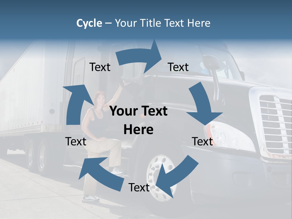Commercial Cargo Truck Truck PowerPoint Template