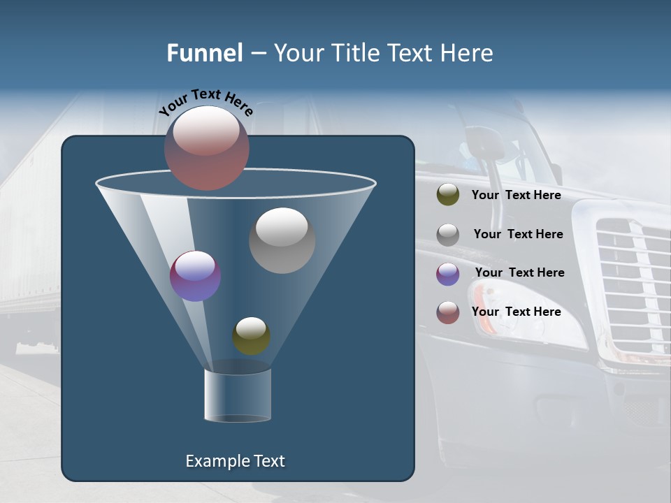 Commercial Cargo Truck Truck PowerPoint Template