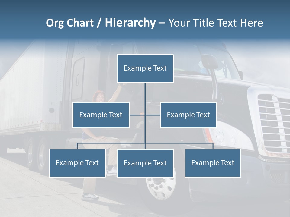 Commercial Cargo Truck Truck PowerPoint Template