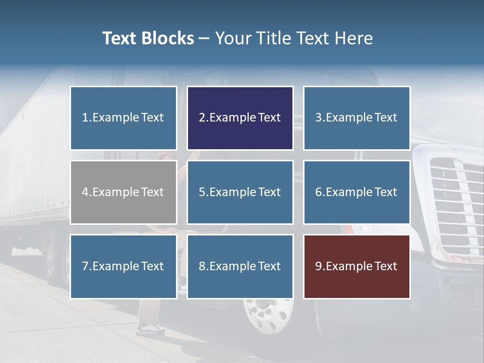 Commercial Cargo Truck Truck PowerPoint Template