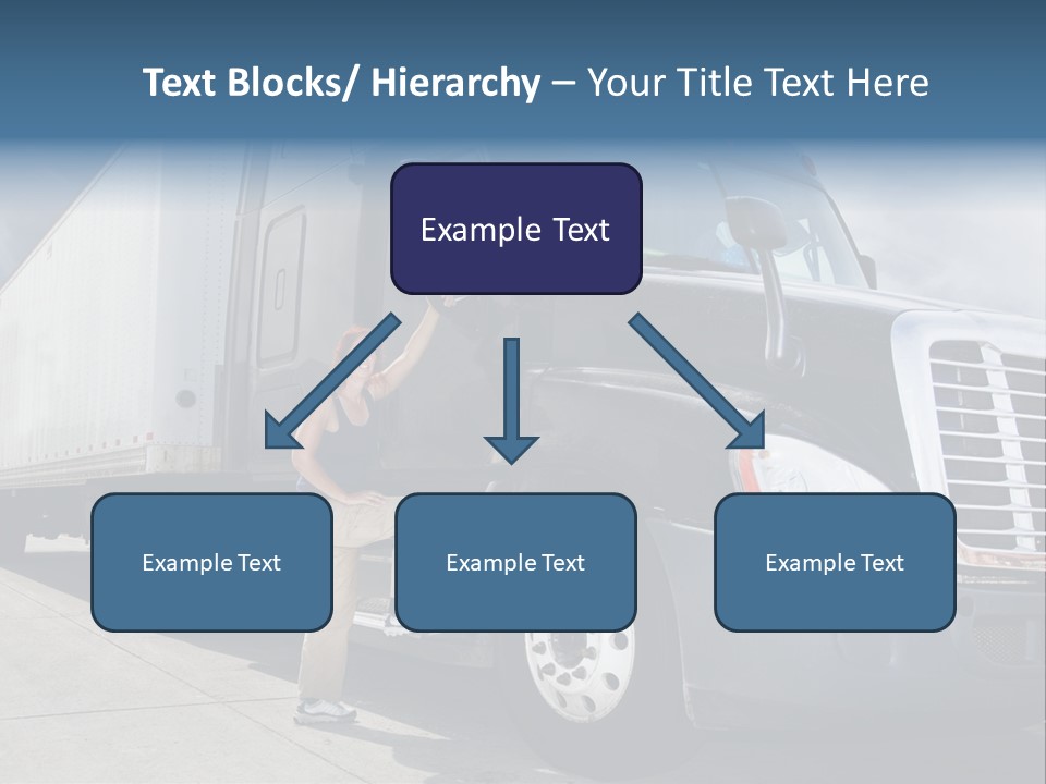 Commercial Cargo Truck Truck PowerPoint Template