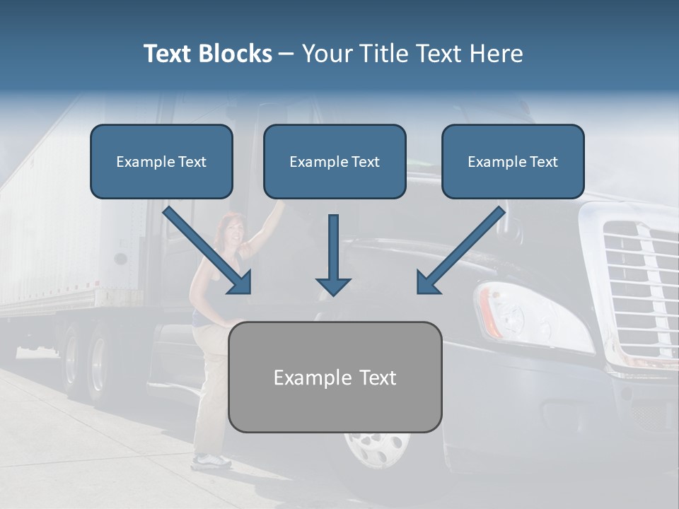 Commercial Cargo Truck Truck PowerPoint Template