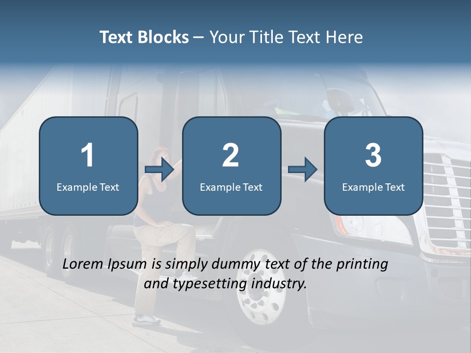 Commercial Cargo Truck Truck PowerPoint Template