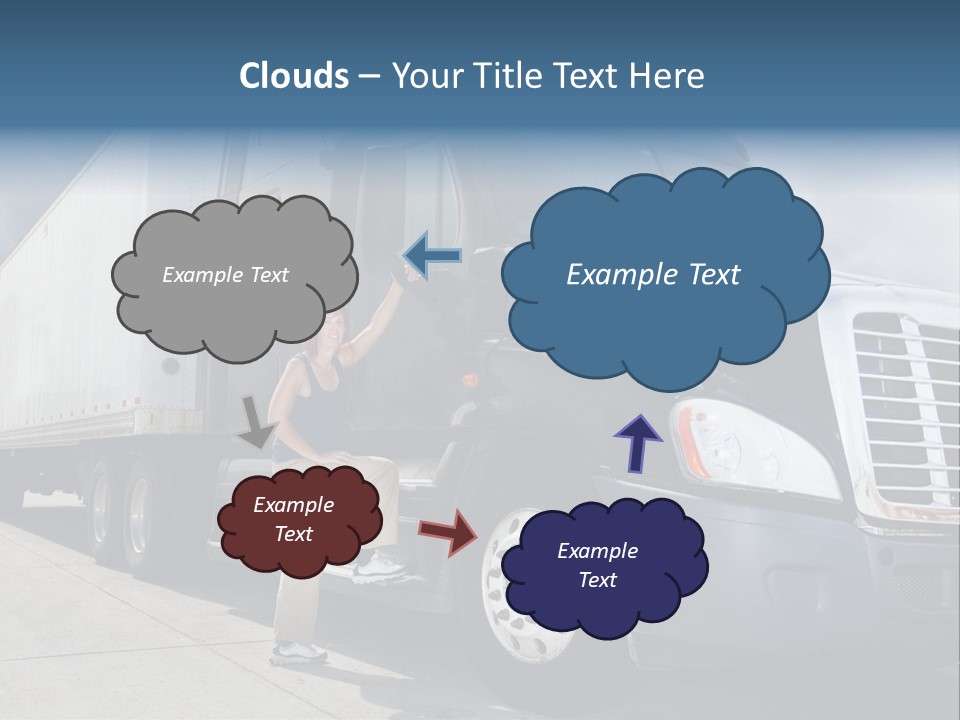 Commercial Cargo Truck Truck PowerPoint Template