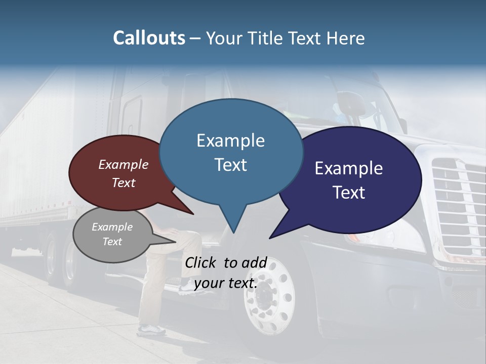 Commercial Cargo Truck Truck PowerPoint Template