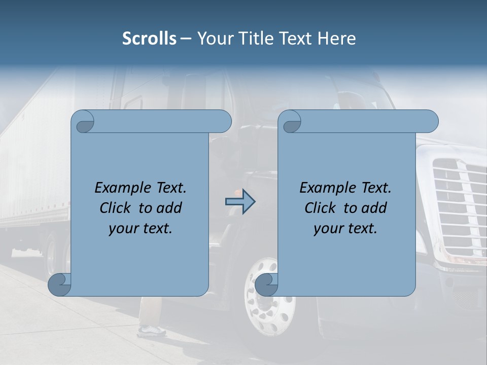 Commercial Cargo Truck Truck PowerPoint Template