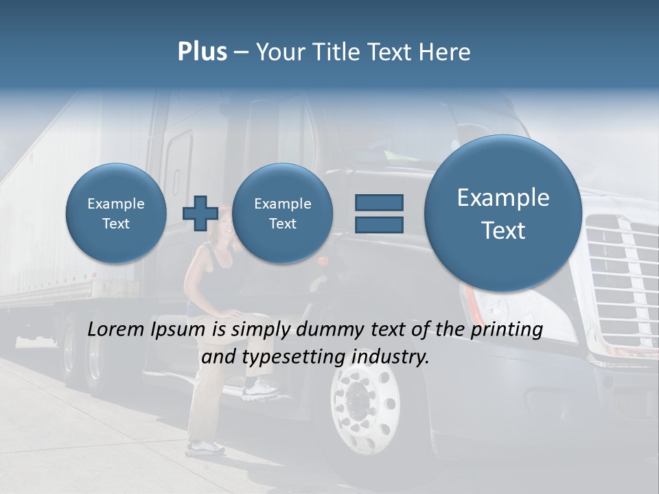 Commercial Cargo Truck Truck PowerPoint Template