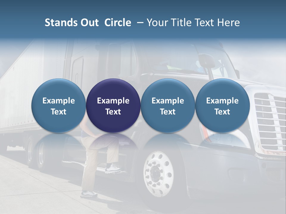 Commercial Cargo Truck Truck PowerPoint Template