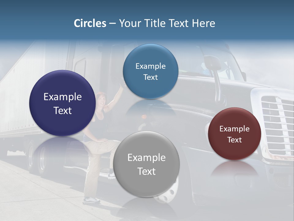 Commercial Cargo Truck Truck PowerPoint Template