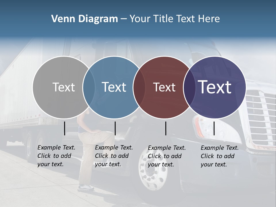 Commercial Cargo Truck Truck PowerPoint Template