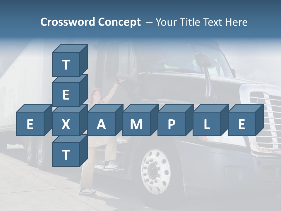 Commercial Cargo Truck Truck PowerPoint Template