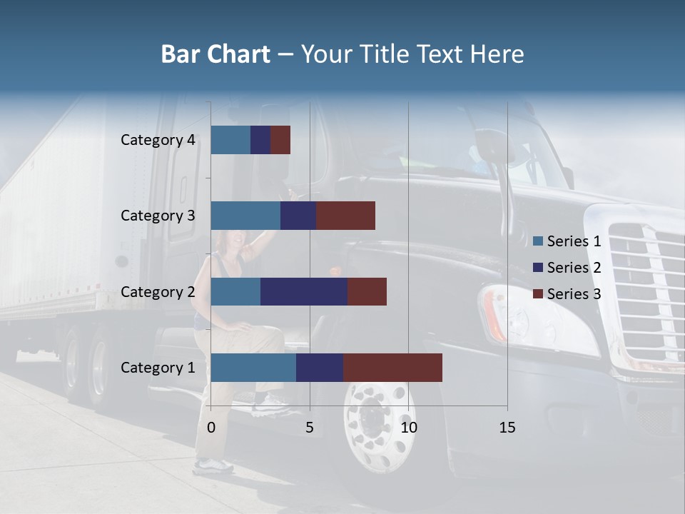 Commercial Cargo Truck Truck PowerPoint Template